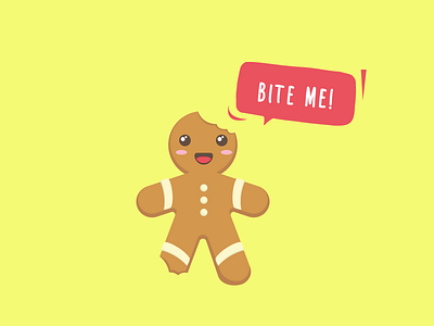 Gingerbread bite me christmas gingerbread sweets x mas