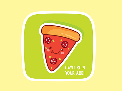 Naughty pizza sticker