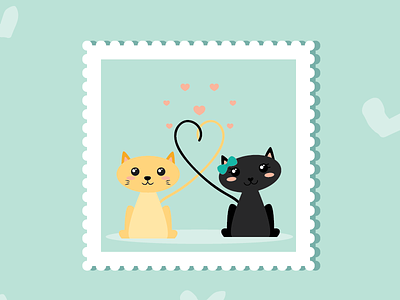 Happy Valentine's Day! cats celebrate love hearts love valentines day