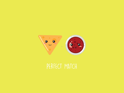 Perfect match chips dip nachos salsa dip sauce