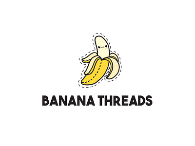 Banana logo banana banana threads cute banana cute face logo design