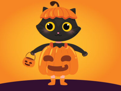 Halloween playoff black cat cat halloween halloween costume halloween playoff pumpkin sticker mule
