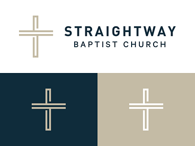 Straightway Baptist Church baptist church cross letter logo mark s