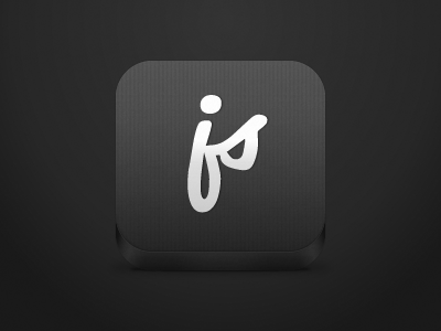 Monogram iOS icon dark icon ios ipad iphone ipod touch js monogram