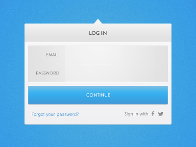 Login Box PSD blue button email form freebie light blue log in login password signup ui