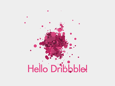 Hello Dribbble! aftereffect animation dribbble hello loop shot ui ux