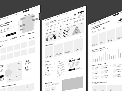 B2B Rating Review Wireframe Concept Design