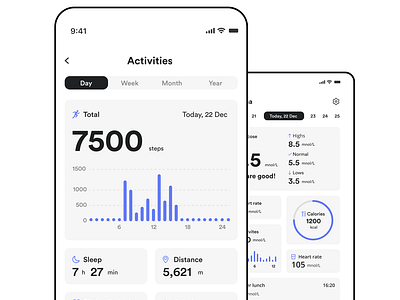 Health app UI Design