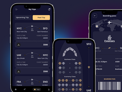 Flight Booking App Concept Design app branding design graphic design logo typography ux