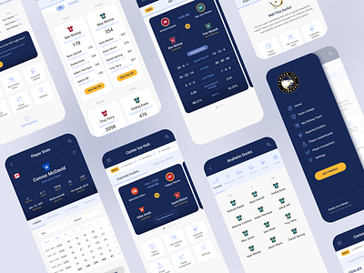 CIL - Mobile App, Website, and Branding android app blue clean ice hockey mobile mobile app mobile application mobile experience mobile ui mobile ux player statistics sports ui user experience user interface ui ux ux ui