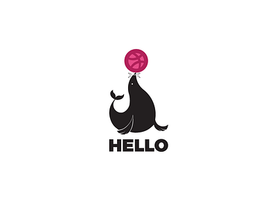 Hello Dribbble Logo abstact animal branding character creative design dribbble golden ratio graphic design hello dribble icon illustration invite logo logo design logo design concept pakistan print typogaphy vector