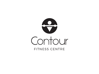 Contour Fitness Centre Logo abstract black branding characer character clean creative design flat illustration logo vector