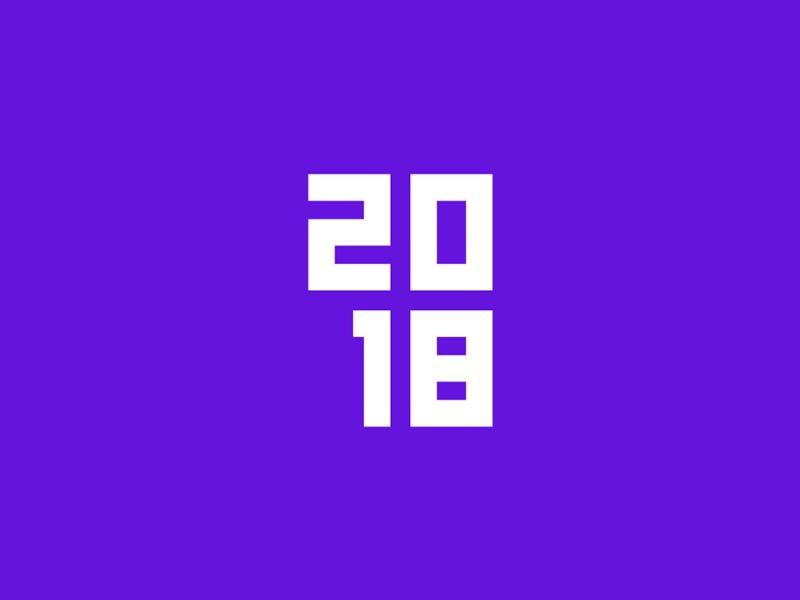 2018 or 2019 Logo abstract clean creative design flat graphic design icon logo typography vector