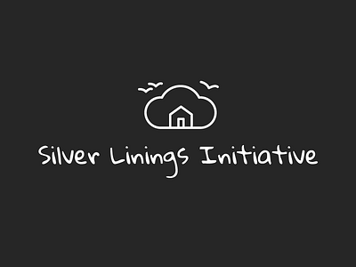 Silver Linings Initiative Logo black white branding clean creative design flat graphic design homeless illustration initiative silver linings