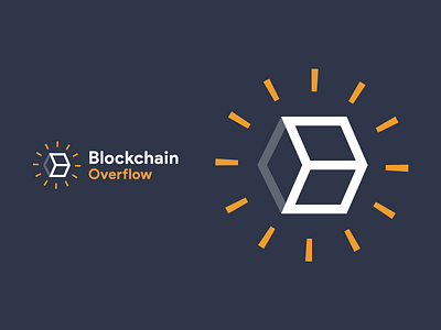 Blockchain Overflow Logo abstract blockchain branding clean creative design graphic design icon logo overflow