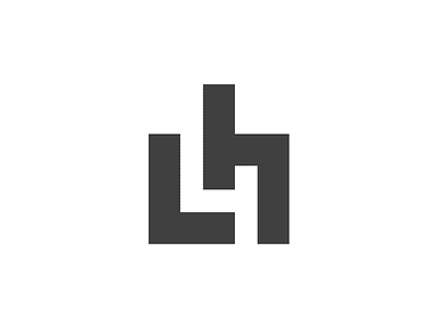 L4h Logo 4 abstract black branding clean creative design flat graphic design h l logo negative negative space logo textual logo typography unique