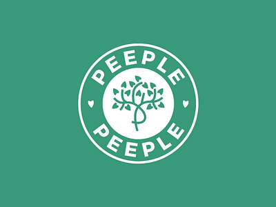 PEEPLE Logo abstract branding clean creative design flat heart illustration logo p peeple restaurant tree typography