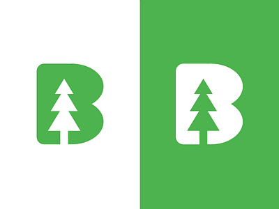 B + Pine Tree + Arrow Up arrow b branding clean creative design flat graphic design green logo pine tree tree typography up