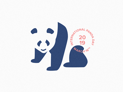 Vanishing Panda (Panda Day 2019 mark) abstract awareness background branding character clean creative design graphic design icon illustration international logo march mark negativespace panda typography white