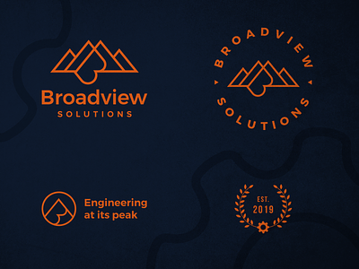 Broadview Solutions Logo with Branding Symbols