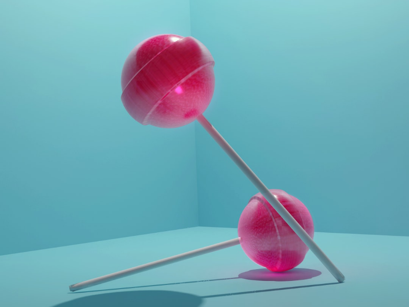 Lollypop - daily modeling practice learning3d sugar lollypop candy blender asset digital3d digitalart dailypractice beginnermodeling 3dmodeling blender3d