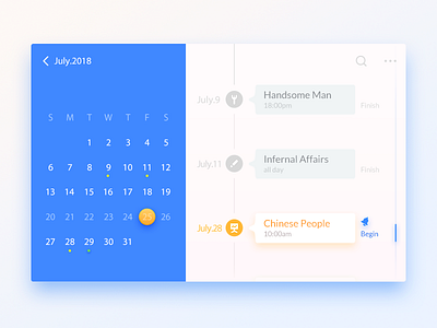 The Ui Date interface，product ui，date，list，