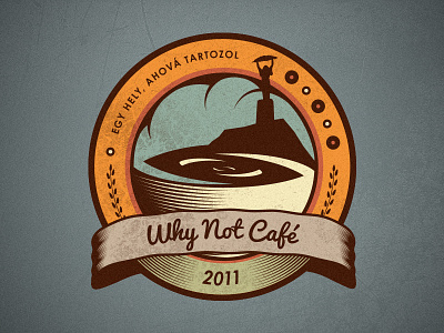 Why Not Café - New Logo Concept ci concept identity illustrator logo pastel photoshop retro vector vintage