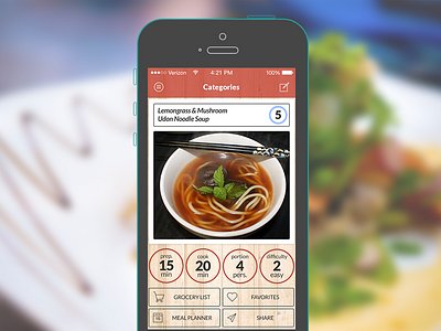 Recipe Manager App WIP app ios7 photoshop recipe