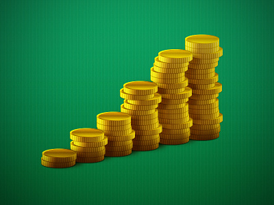 Income coin finance gold green illustrator income money photoshop site web webdesign