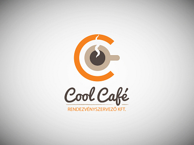 Cool Café Logo brown café cool illustrator logo orange vector