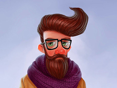 Hipster cartoon character animation cartoon character concept art digital2d game illustration pixar