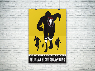 Poster Brave Heart art brave heart clean design competition creative design digital drawing exhibition friendship graphic desgin humanity mind thinking poster design silhouette typography
