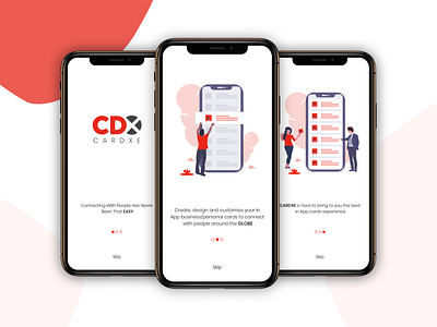 Walkthrough/Onboarding Screens/App Started Screens business card design desgin onboarding onboarding ui ui ux design visitng card walk through welcome screen