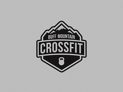 Buff Mountain Crossfit creative crossfit exercise fitness kettlebell logo mountains