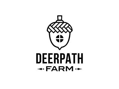 Deerpath Farm acorn creative environment house logo nature