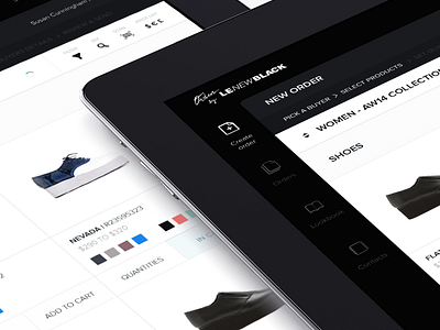 Le New Black™ - Select products app dark ecommerce ios ipad shop