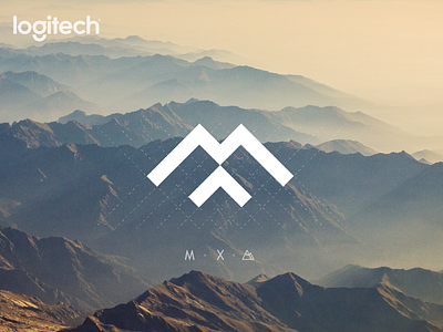 Logitech MX design concept branding consept design keyboard logo m minimal monochrome mountain mountain logo mouse nature x