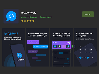 Im Auto Reply Application Showcase Design