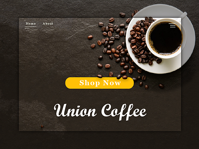 Union Coffee landing page coffee dayliui illustator landing page minimal shop union web web desgin