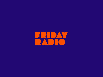 Friday Radio Logo app brand branding design flat graphic design illustrator lettering logo minimal radial radio type typography ui ux vector web wordmark wordmarks