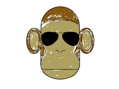 Monkey Aviators animal ape aviators character chimp logo monkey sunglasses
