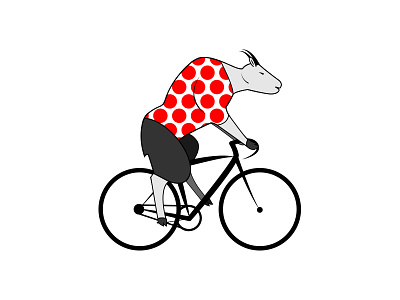 Mountain Goat animal bike character cycle cycling illustration mountain goat tour de france vector