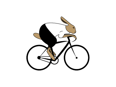 Hare animal bike character cycle cycling hare illustration tour de france vector