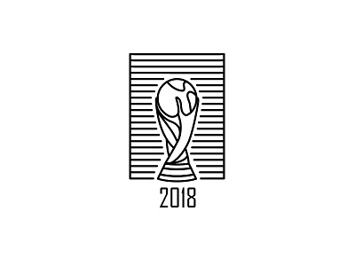 World Cup 2018 Concept 1 flat graphic football icon logo retro soccer vector world cup