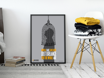 Poster design flat illustration typography