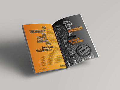 Magazine Ad branding design flat typography vector