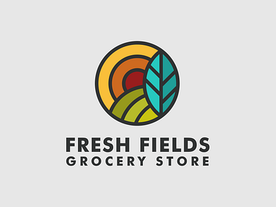 Fresh Fields Grocery Store branding clean design designer dribbbleweeklywarmup fields fresh graphic design graphic designer grocery logo logo design logo designer store