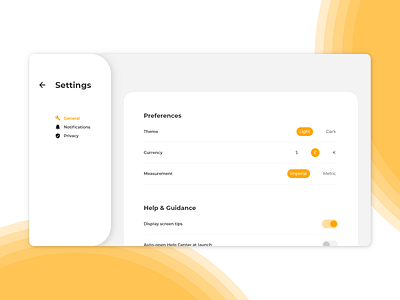 DailyUI :: 007 - Settings page adobexd dailyui dailyui 007 minimalist settings page ui xd