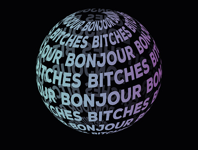 Bonjour Bitches branding graphic design illustrator poster poster design type type of the day typeface typogaphy typography vector