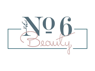 No.6 Beauty Logo brand identity branding branding design design graphic design graphicdesign graphics logo logodesign logotype startup logo type typography vector